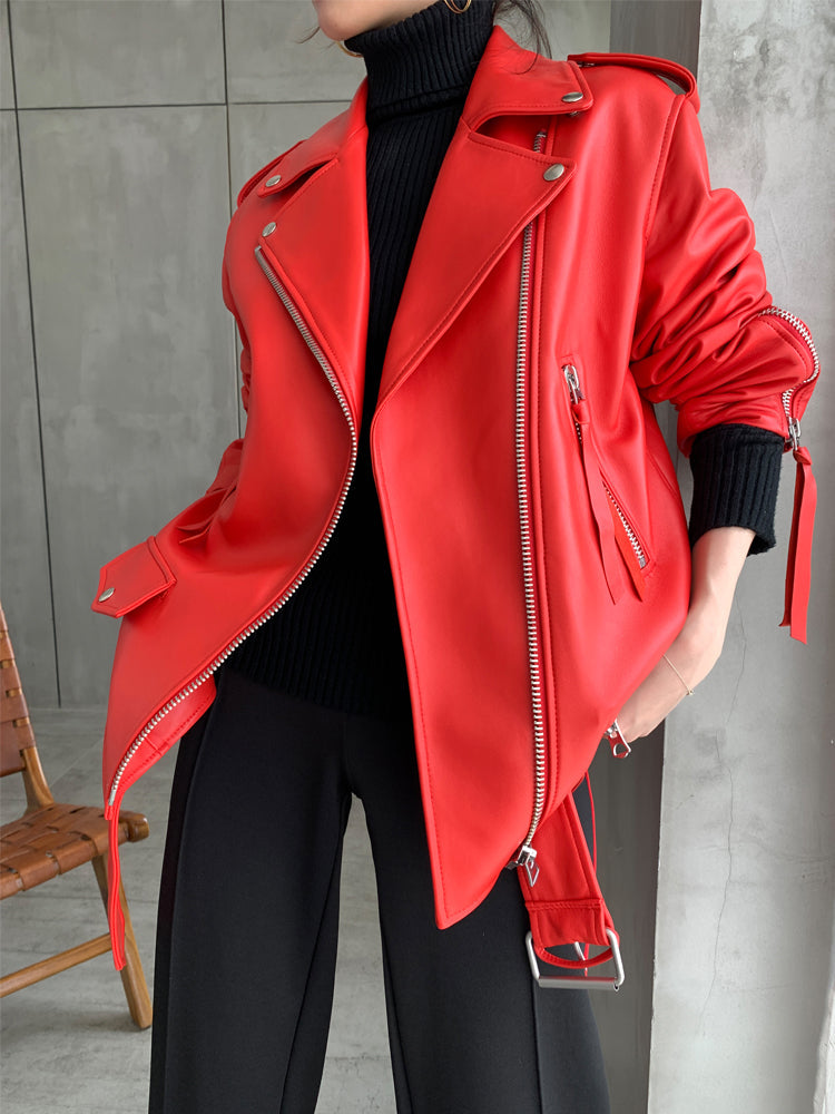 "Chic Women's Casual Sheepskin Jacket - MANDOTOS"