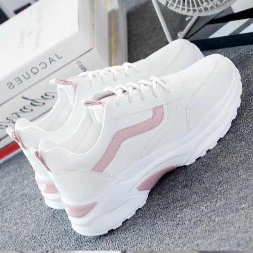 "Sneakers Women Simple Breathable Walking Mesh Flat Shoes Sneakers Women Gym Vulcanized Shoes White Female Footwear New Fashion - MANDOTOS"