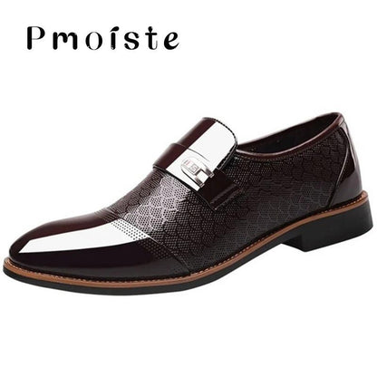 "Men's shoes Leather Embossing Classic Fashion Luxury men shoes Wear-resistant Non slip Mans footwear Anti-slip Black shoes - MANDOTOS"