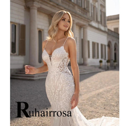 "Charming Mermaid Wedding Dress - Customizable Fit - MANDOTOS"