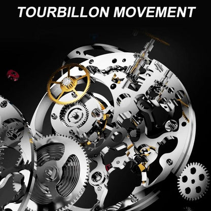 "AESOP Men Flying Tourbillon Mechanical Full Skeleton Waterproof Watches Top Brand Luxury Watch for Men Sapphire With Diamond Man - MANDOTOS"