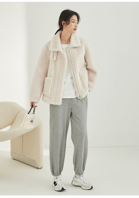 "Chic Women's Sheep Shearling Coat - MANDOTOS"