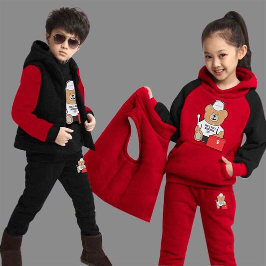 Casual boys' sport suit set with three pieces from Ancient Energy, featuring comfortable fabric and sporty design for active kids.