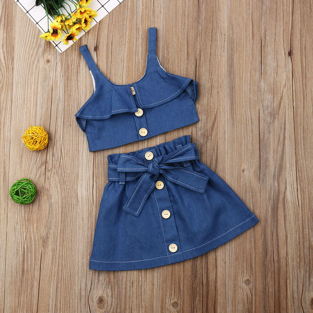 Children's girls' suspender skirt by Ancient Energy, featuring a stylish, casual design with adjustable straps and a comfortable fit.