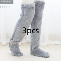 Cozy Winter Knee-High Fuzzy Socks for Cold-Proof Comfort - MANDOTOS0