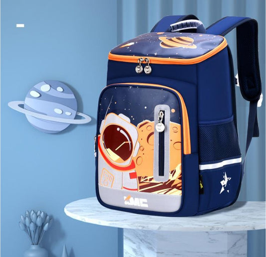 Lightweight Children's backpack with spine protection for elementary school boys by Ancient Energy, featuring a colorful design.