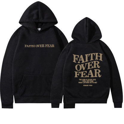 Faith Over Fear Christian Hoodie Christian Sweatshirt Jesus Hoodie Trendy Hoodie Bible Verse Shirt Unisex Aesthetic Clothes - MANDOTOS