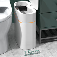 Smart Trash Can with Automatic Opening and Multiple Functions - White ABS Material - MANDOTOS0