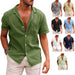 Men's Casual Beach Shirt - Short Sleeve Button Down for Effortless Summer Style
