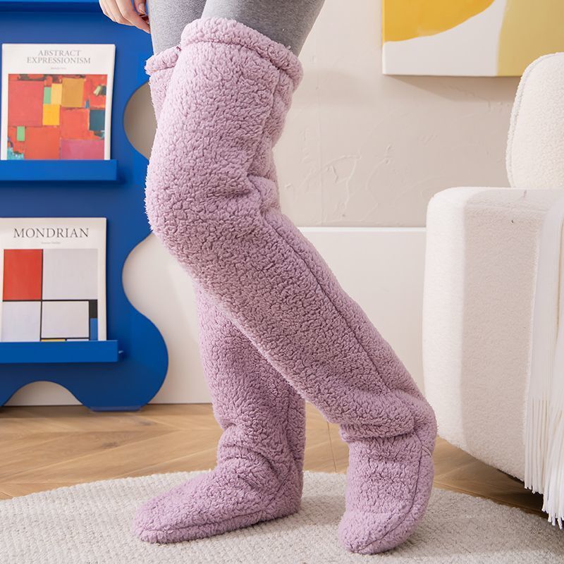 Cozy Winter Knee-High Fuzzy Socks for Cold-Proof Comfort - MANDOTOS0