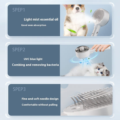Animal Hair Remover Brush Dog And Cat Steam Brush Pet Self Cleaning Dog Brush Grooming Removes Cat Hairs Cat Dog Accessories Pet Products - MANDOTOS