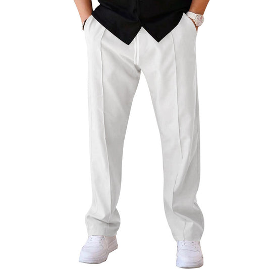 Men's Trousers Sports Casual Loose Straight Pants With Drawstring Design Clothing - MANDOTOS