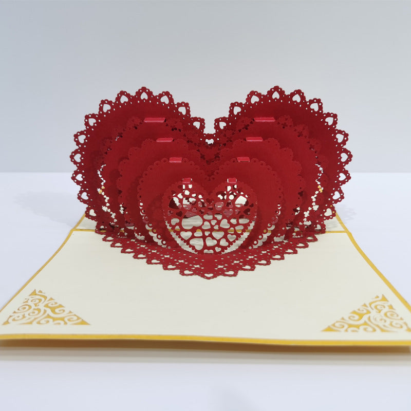 3D Engagement Cards Lovers Wedding Invitation Greeting Cards Laser Cut Valentine's Day Gift Anniversary Card Wholesale - MANDOTOS