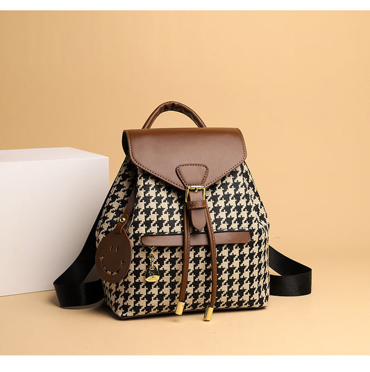 Ancient Energy women's casual leather backpack with shoulder straps, suitable for school, travel, and everyday use.