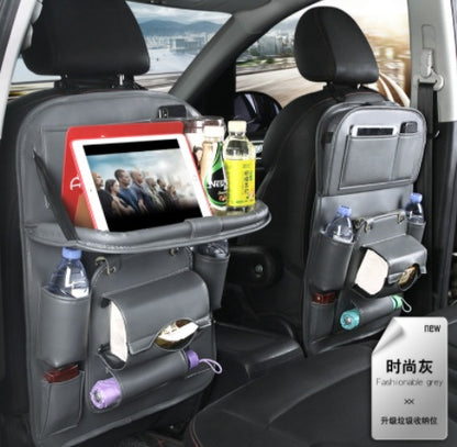CarLux PU Leather Car Organizer | Waterproof Multifunctional Seat Back Storage Bag
