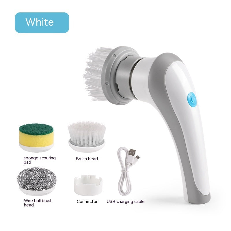 Electric Cleaning Brush 4 In 1 Spinning Scrubber Handheld Electric Cordless Cleaning Brush Portable - MANDOTOS