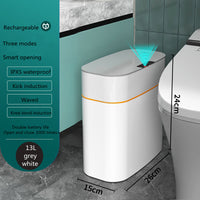 Smart Trash Can with Automatic Opening and Multiple Functions - White ABS Material - MANDOTOS0