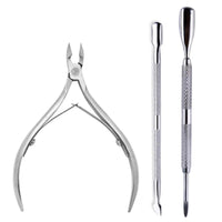 4 Pcs/Set Professional Stainless Steel Nail Cutter Scissor Nippers Muti Function Cuticle Pusher Remover Nail Care Manicure Kits - MANDOTOS