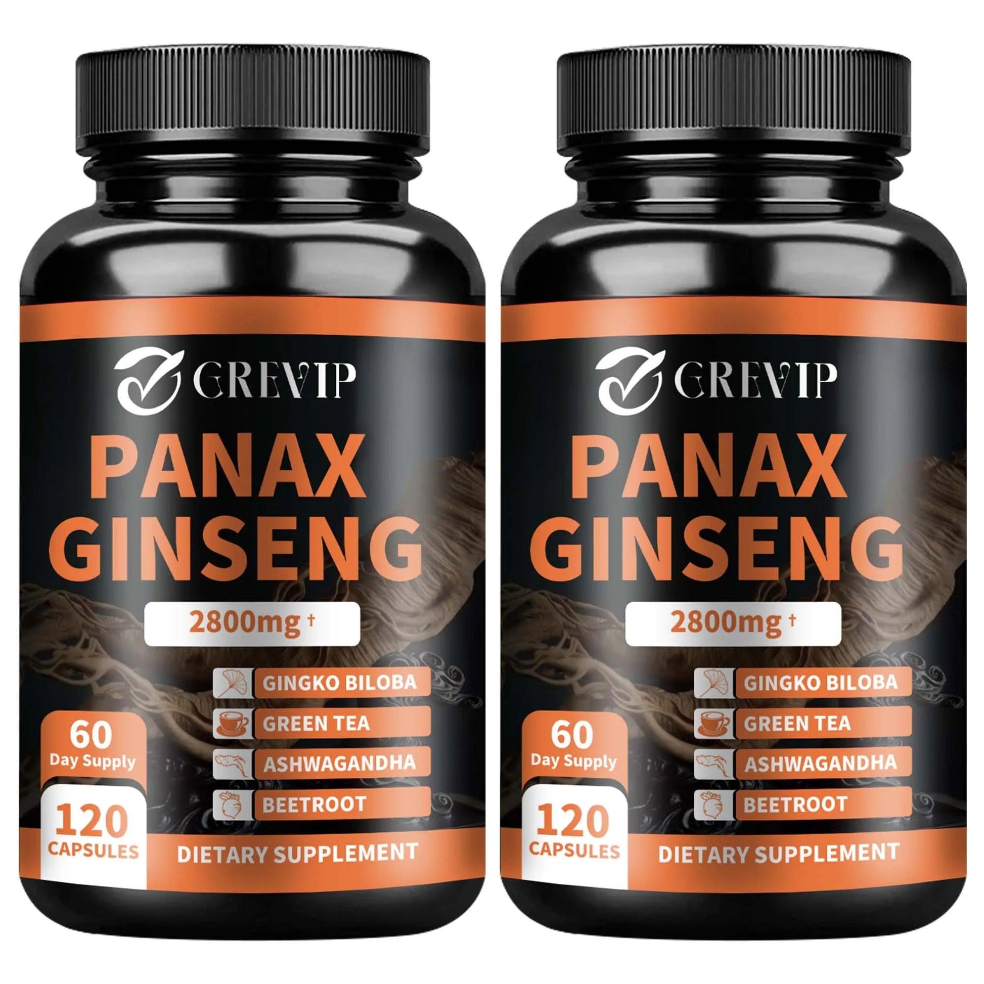 Panax Ginseng Supplement - Improve Memory and Concentration, Enhance Energy Endurance - 120 Capsules - MANDOTOS