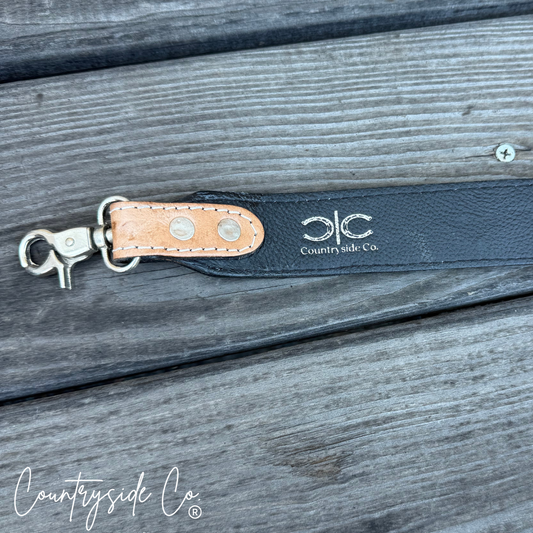 Wild West Leather Checkered Purse Strap