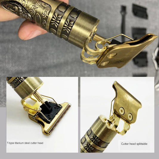 T9 Hair Clipper Repair Beard Shaving Body Hair Trimmer Clippers Electric Machine Men Haircut Machine 0mm Barber Shaver - MANDOTOS