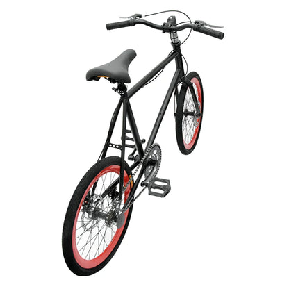 20 Inch Bike Single Speed Fixie Bike Double Dsic Brake Bicycle Freewheel Frame Mini Bicycle Height Adjustable 75-90cm