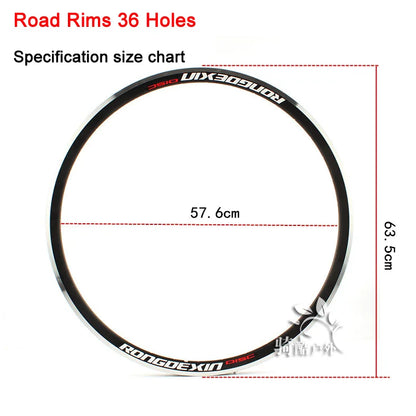 Road Bicycle Rims 20 24 28 32 36H 700C Clincher Rim Brake Carreteras Circle Aro Cerchioni Velgen Jantes Felge