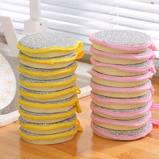 5/10/20Pcs Double Side Dishwashing Sponge Dish Washing Brush Pan Pot Dish Wash Sponges Household Cleaning Kitchen Tools - MANDOTOS