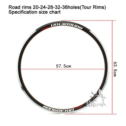 Road Bicycle Rims 20 24 28 32 36H 700C Clincher Rim Brake Carreteras Circle Aro Cerchioni Velgen Jantes Felge