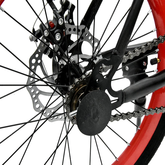 20 Inch Bike Single Speed Fixie Bike Double Dsic Brake Bicycle Freewheel Frame Mini Bicycle Height Adjustable 75-90cm