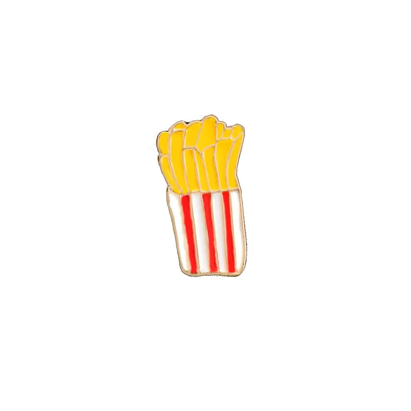 13 Style Snack Brooch Burger Pizza Chicken Drinks Coffee Popcorn French Fries Hot Dog Enamel Pins Food Brooche For Women Jewelry - MANDOTOS