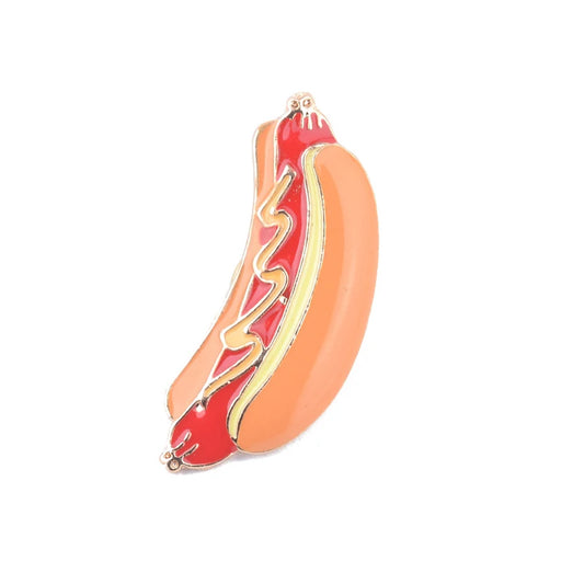 13 Style Snack Brooch Burger Pizza Chicken Drinks Coffee Popcorn French Fries Hot Dog Enamel Pins Food Brooche For Women Jewelry - MANDOTOS