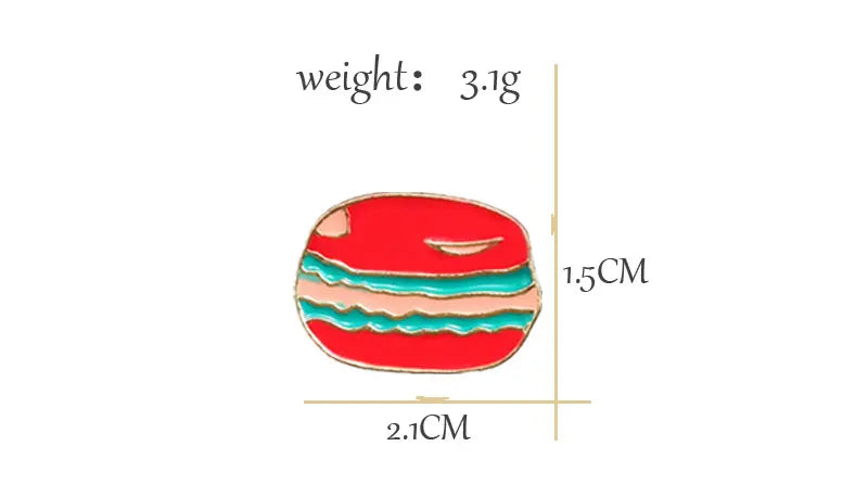 13 Style Snack Brooch Burger Pizza Chicken Drinks Coffee Popcorn French Fries Hot Dog Enamel Pins Food Brooche For Women Jewelry - MANDOTOS
