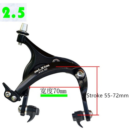 New Bicycle V-Brake AS2.5D-C Racing Road Dual Pivot Bike Aluminum Side Pull Caliper Brake Front Rear Brake 55-72mm
