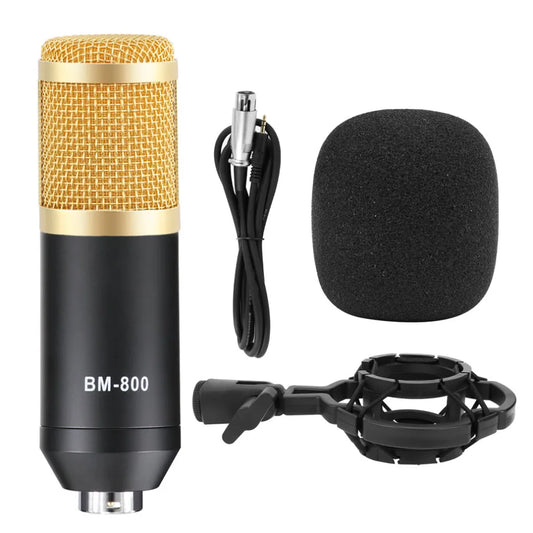 Professional BM-800 BM Condenser Microphone Pro Audio Studio Vocal Recording KTV Karaoke Desktop Metal Shock Mount