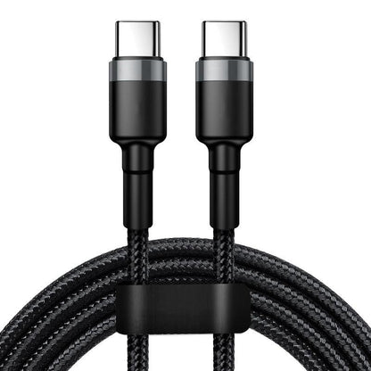 Double-Headed Typec Data Cable Mobile Phone Computer Car Universal Male-to-Male CTOC Flash Charging Cable 2 M Long Fast Charging - MANDOTOS
