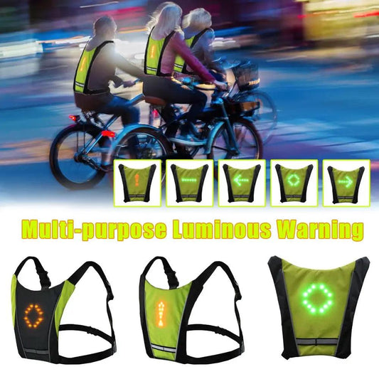 BrightRide LED Cycling Vest with Storage - MANDOTOS