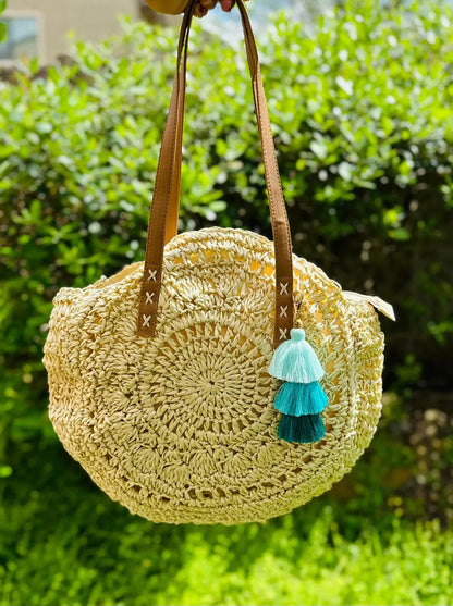 Summer Isle Straw Tote - MANDOTOS