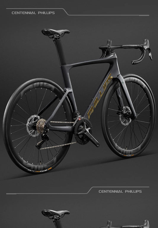 2025 New Ultra-Light Carbon Fiber Road Bike Fast Racing Bicycle with Hydraulic Disc Brakes 16/24-Speed Gear Shift Drop Handlebar