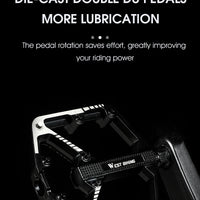 WEST BIKING Bicycle Pedals Sealed DU Bearing Nonslip Pedal Mountain Road Bike Cycling Alloy MTB Pedal Bicycle Accessories