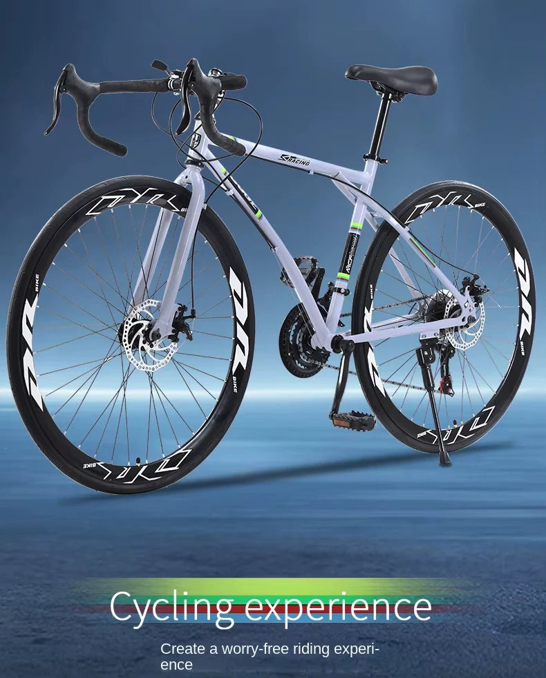 2025 New Road Bike 7/24 Speed Corner Handle Road Racing Bicycle Dual Disc Brake Lightweight Outdoor bicicleta Adult Teenagers