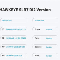 SAVA 2025NEW HAWKEYE SLR7 Carbon Fiber Road Bike with Shimano 105 DI2 R7170 Component Hydraulic Discs, Complete Adult Racing Set