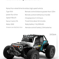 Teeggi 16101 /16102 PRO 1:16 High Speed RC Car With LED Light Drift 70KM/H 4WD RC Off-Road Car Monster Truck Toy For Kid Gifts - MANDOTOS