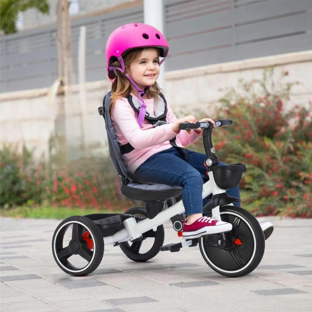 Ubravoo Baby Stroller Tricycle Ride Bike , 5-in-1, Adjustable Canopy, Sitting & Lying,Celerity Disassembly & Assembly,1-5 Years - MANDOTOS