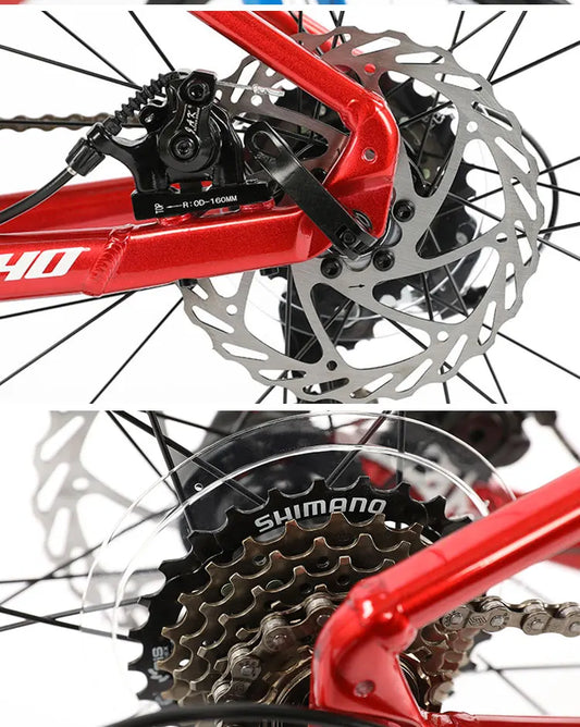 F, YUZE G240 7Speed Aluminum Disc Brake Bike Boy Girl Student Children Bicycle Teen Road bicicleta велосипед Handlebar 380mm