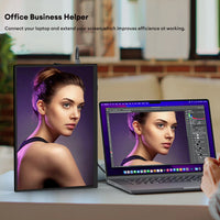 ZEUSLAP 15.6" FHD 100%sRGB 300Nits Ultra thin Back Stand Design Portable Monitor for Phone Gaming Laptop