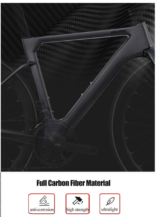 TWITTER 700X25C Carbon Road Bicycle Wireless Men's Hydraulic Disc Racing Bike With WheelTop EDS TX 24S Shifter 50mm Carbon Wheel