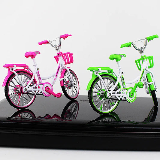 Creative Alloy Bicycle Model Ornament Mini Metal Bike Toy Collectible