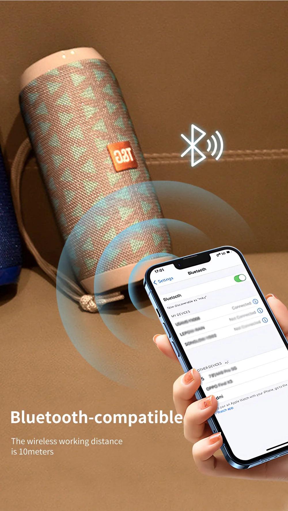 Bluetooth Speaker T&G TG117 Portable TWS Sound Box Waterproof Loudspeaker Outdoor Stereo Surround Speakers Support TF FM Radio - MANDOTOS