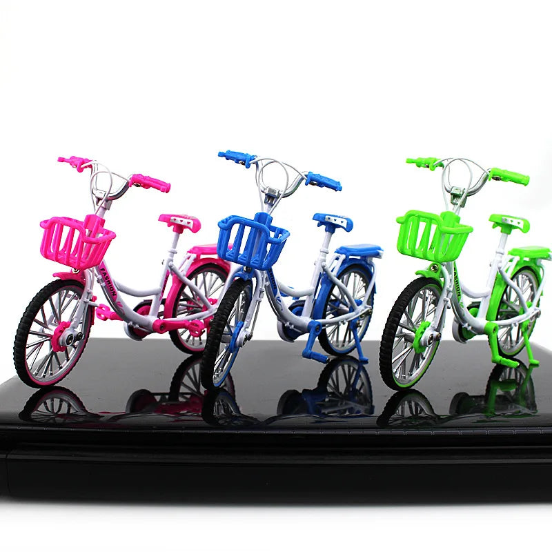 Creative Alloy Bicycle Model Ornament Mini Metal Bike Toy Collectible